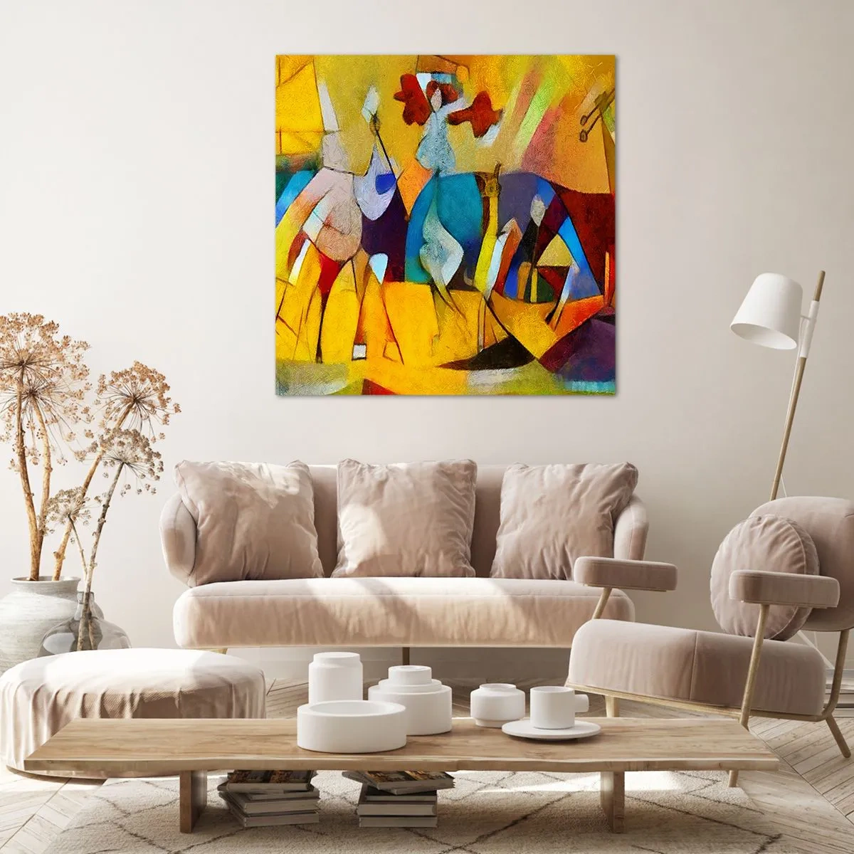 Quadro em tela - Sol - vida - alegria - 40x40 cm