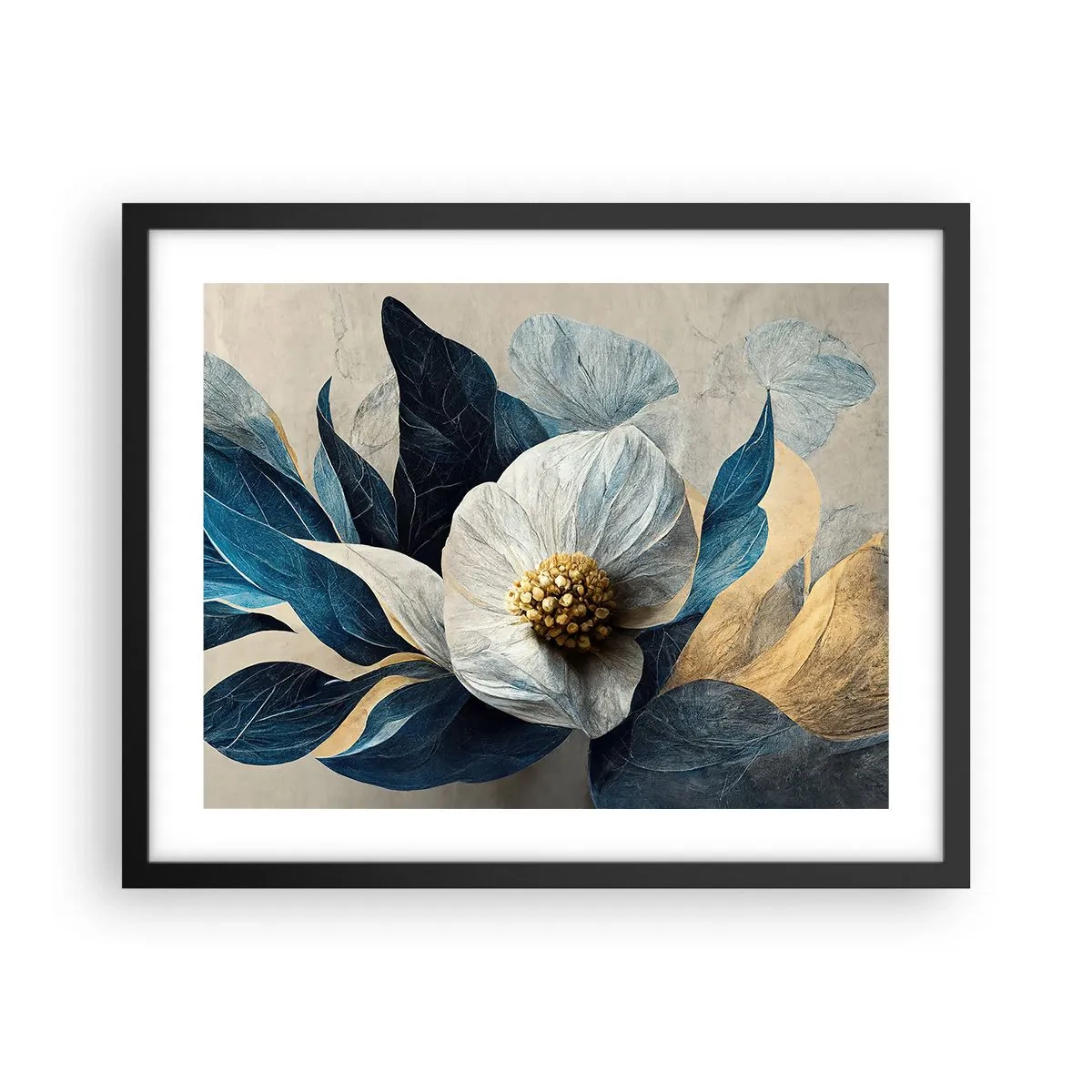 Pôster com moldura preta - Tem um coração de ouro - 50x40 cm