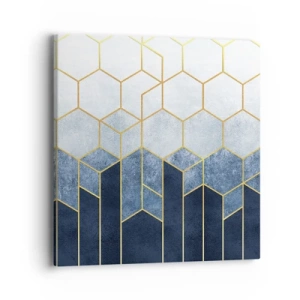 Quadro em tela - Composição em ritmo sincopado - 40x40 cm