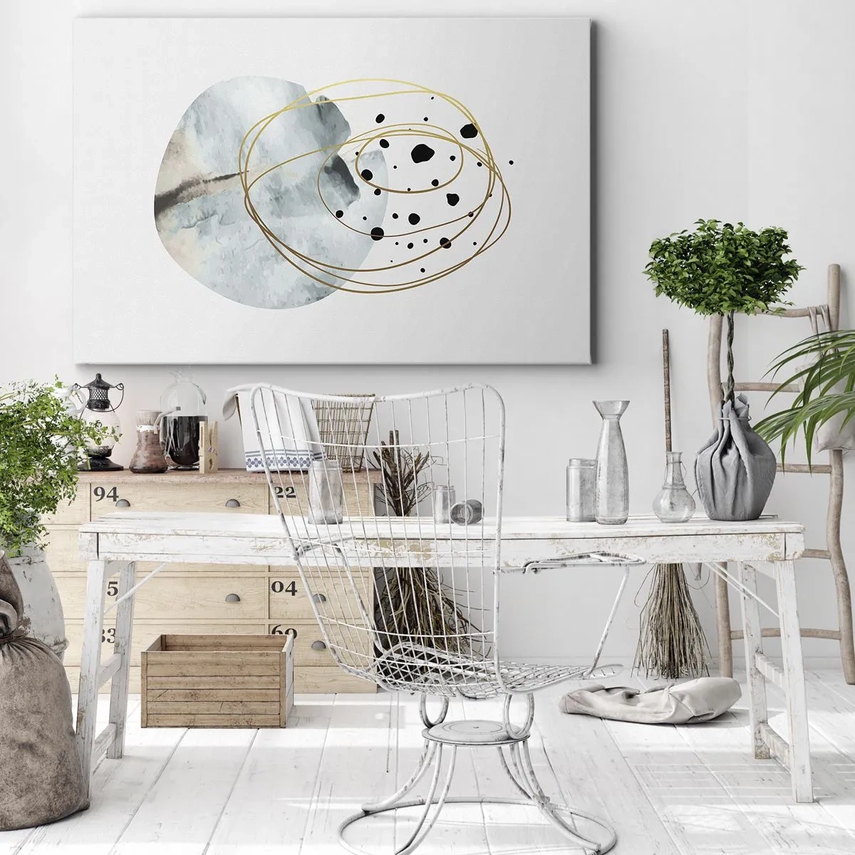 Quadro em tela - No abraço ao espaço - 100x70 cm