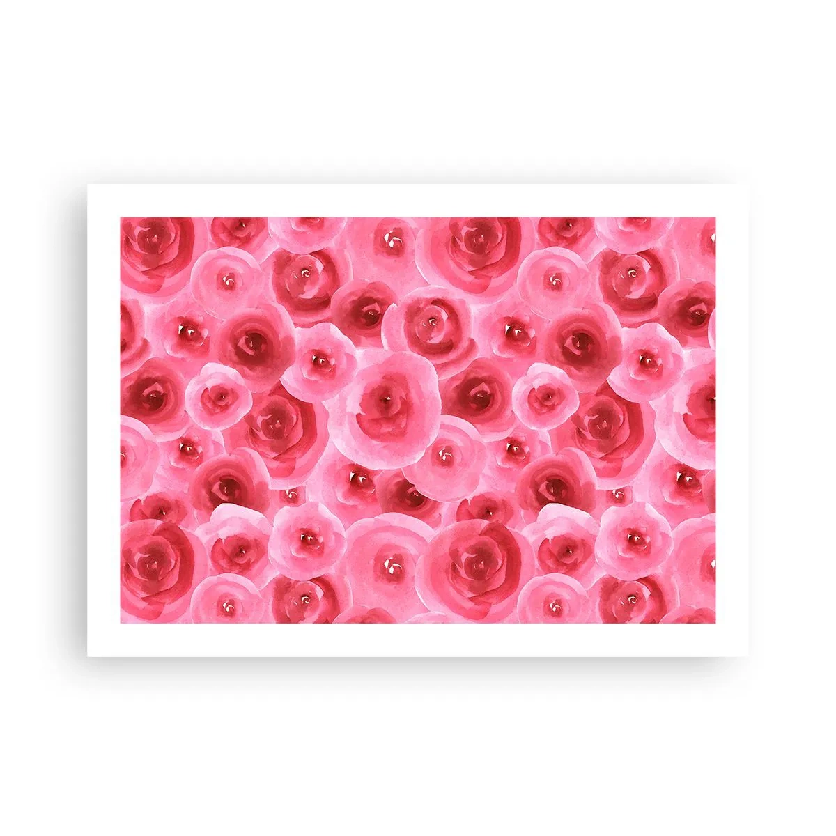 Pôster - Rosas acima e abaixo - 70x50 cm