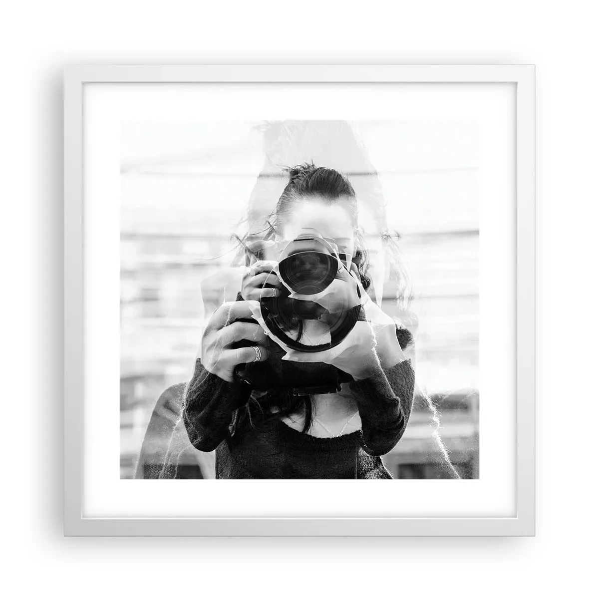 Pôster em moldura branca - Criador e material - 40x40 cm