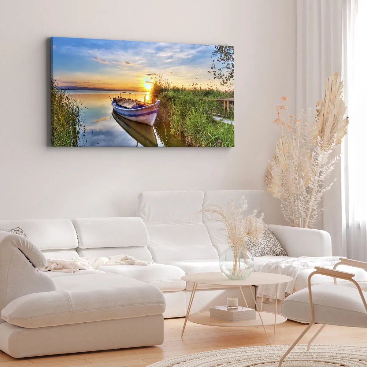 Quadro em tela - Enseada de sonhos realizados - 120x50 cm