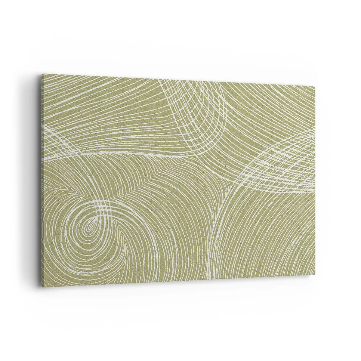 Quadro em tela - Abstração intrincada em branco - 100x70 cm