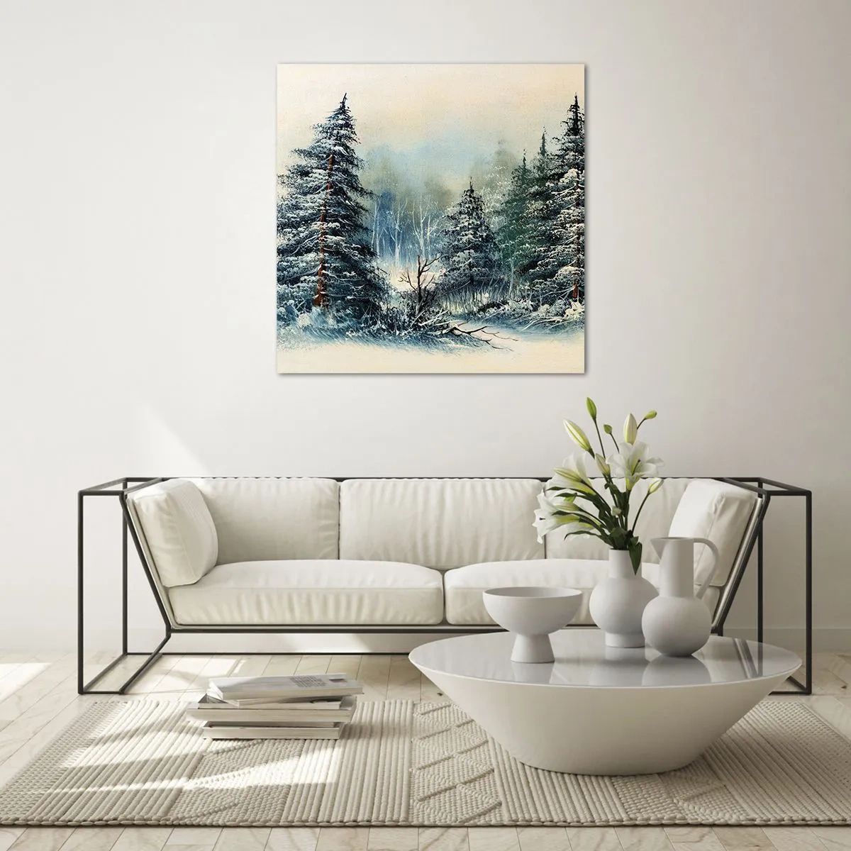 Quadro em vidro - Prontas para o Natal - 70x70 cm