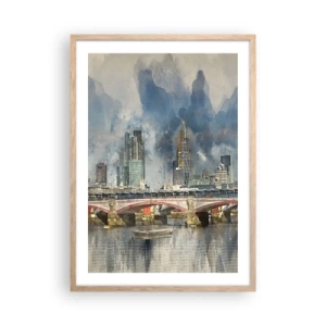 Pôster com moldura de carvalho claro - Londres em toda a sua glória - 50x70 cm