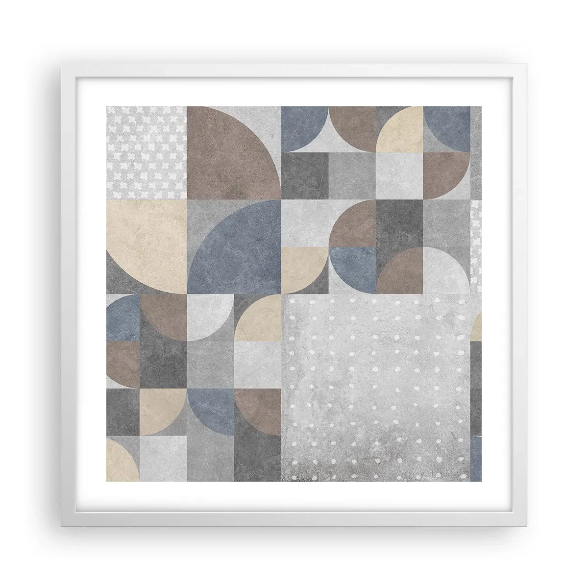 Pôster em moldura branca - Fantasia cerâmica - 50x50 cm