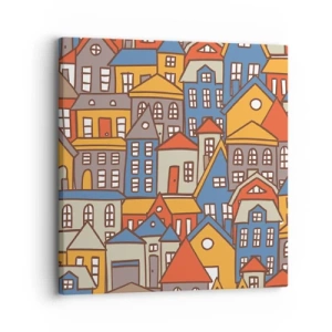 Quadro em tela - Atrás da casa - 30x30 cm