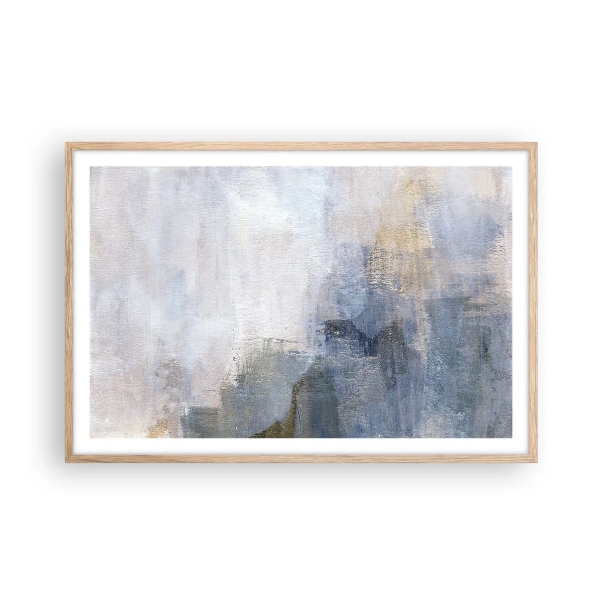 Pôster com moldura de carvalho claro - Tons e acordes das cores - 91x61 cm
