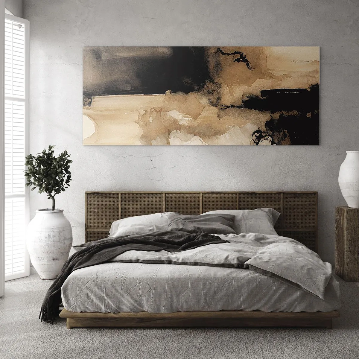 Quadro em vidro - Abstração intrigante - 100x40 cm