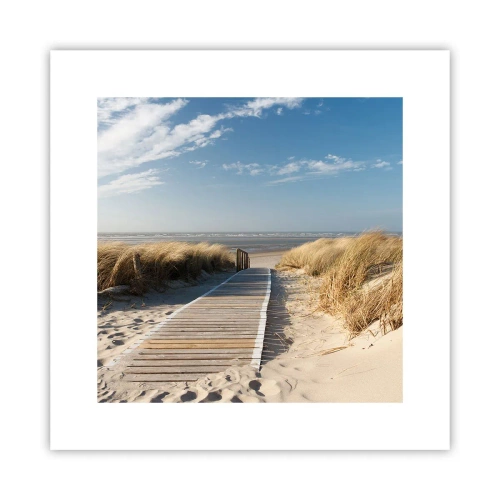 Pôster - Atrás da duna, ao som da relva - 30x30 cm