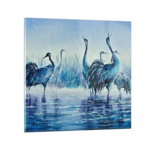 Quadro em vidro - Reunião matinal - 30x30 cm