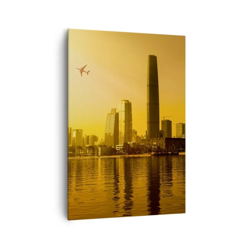 Quadro em tela - Cidade Dourada - 70x100 cm