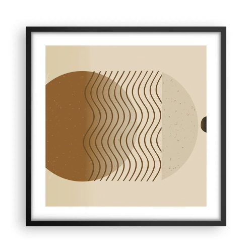 Pôster com moldura preta - Sobre a origem das figuras geométricas - 50x50 cm