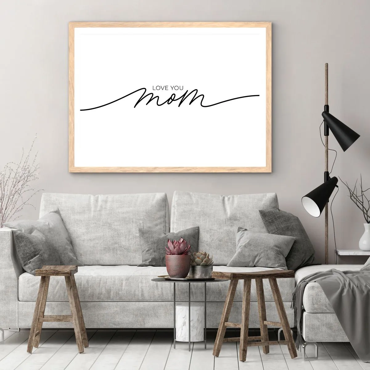 Pôster com moldura de carvalho claro - Uma grande emoção - 40x30 cm