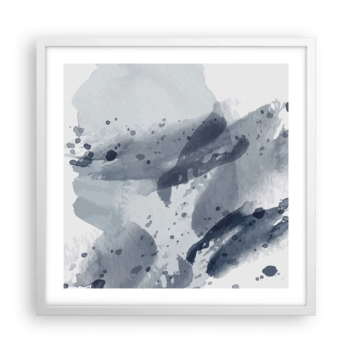 Pôster em moldura branca - Um estudo da natureza da água - 50x50 cm