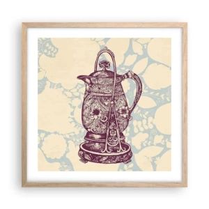 Pôster com moldura de carvalho claro - A beleza da vida cotidiana - 50x50 cm