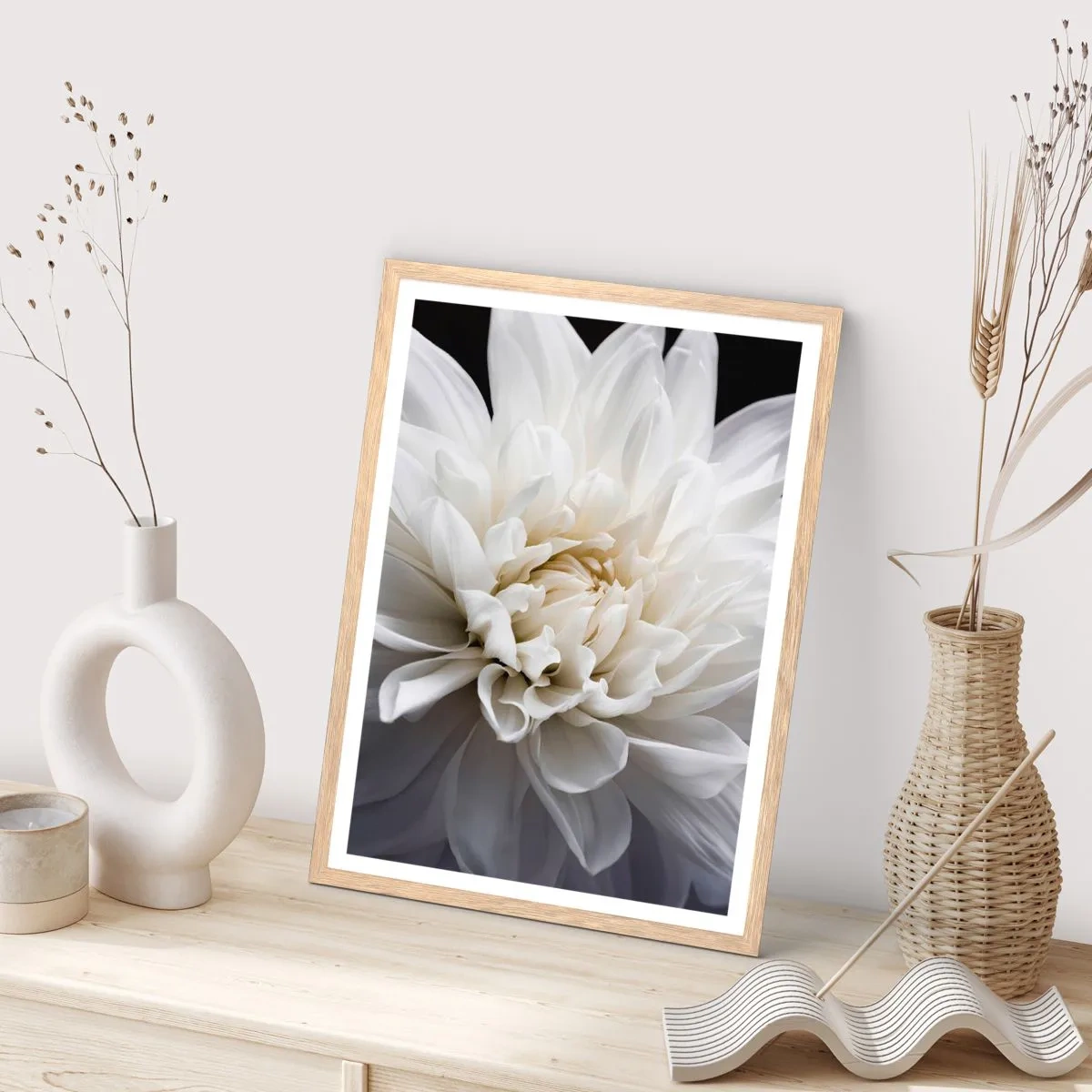 Pôster com moldura de carvalho claro - Manhã da noiva - 61x91 cm