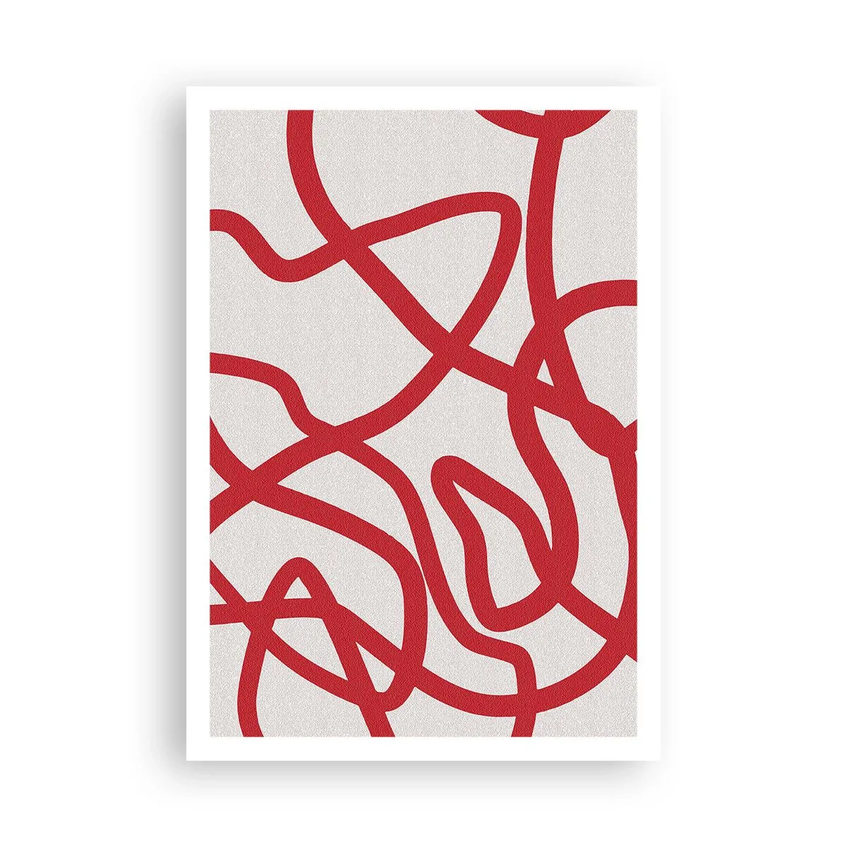 Pôster - Vermelho em branco - 70x100 cm
