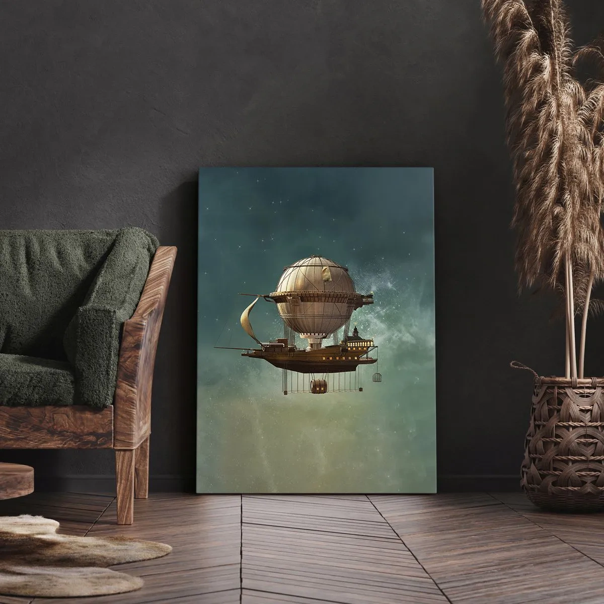 Quadro em tela - Saudações de Júlio Verne - 70x100 cm