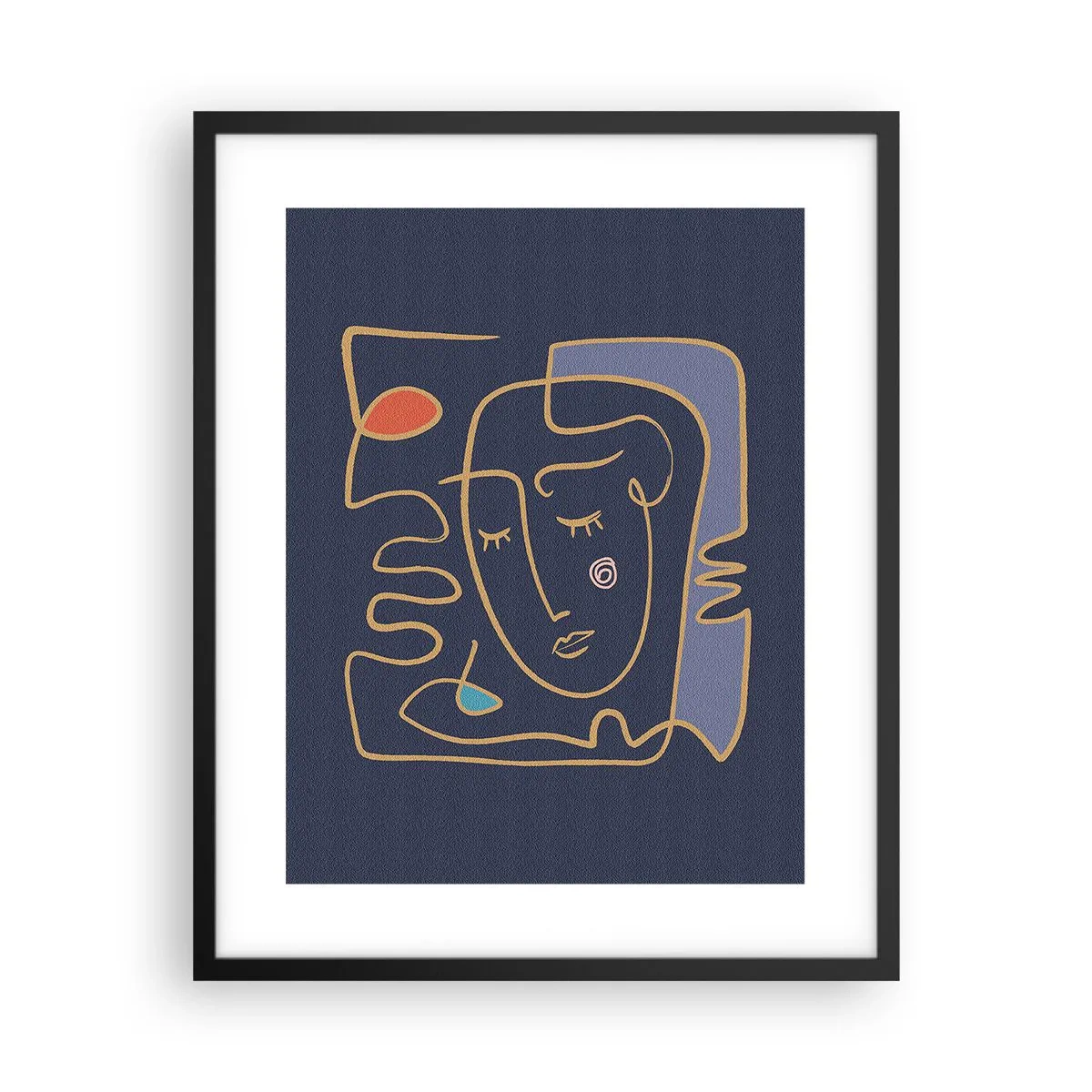 Pôster com moldura preta - Nos pensamentos - 40x50 cm