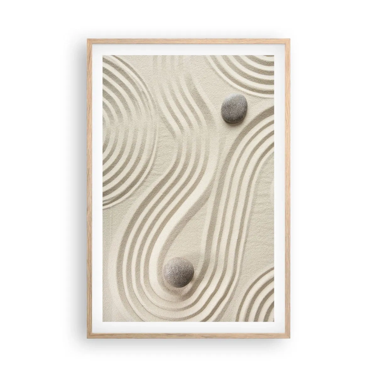 Pôster com moldura de carvalho claro - Um toque de calor - 61x91 cm