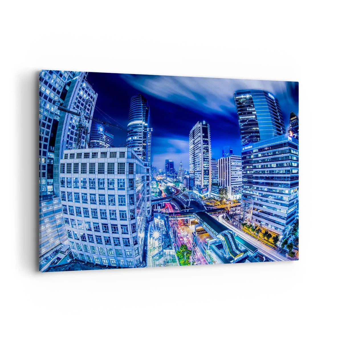Quadro em tela - Ritmos da cidade noturna - 120x80 cm