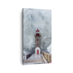 Quadro em tela - O rugido das águas, o som do vento - 45x80 cm