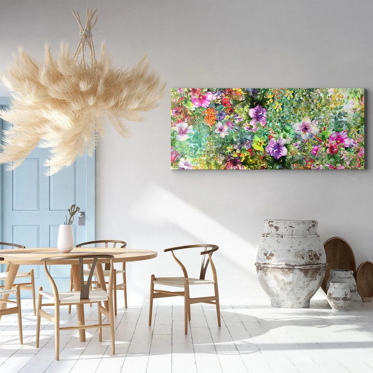 Quadro em tela - Nas flores para a perdição - 100x40 cm