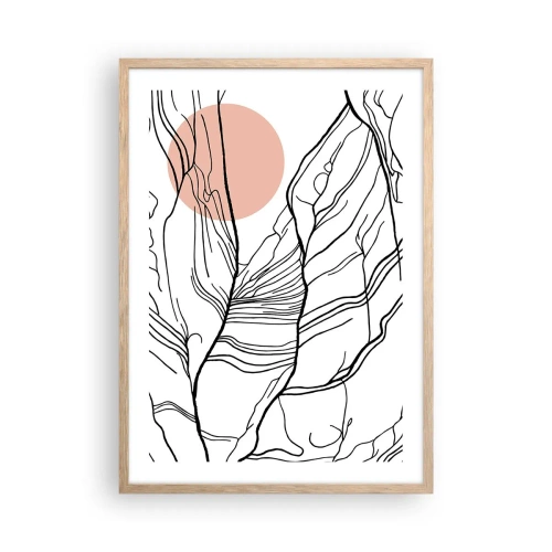 Pôster com moldura de carvalho claro - Numa rede de galhos - 50x70 cm