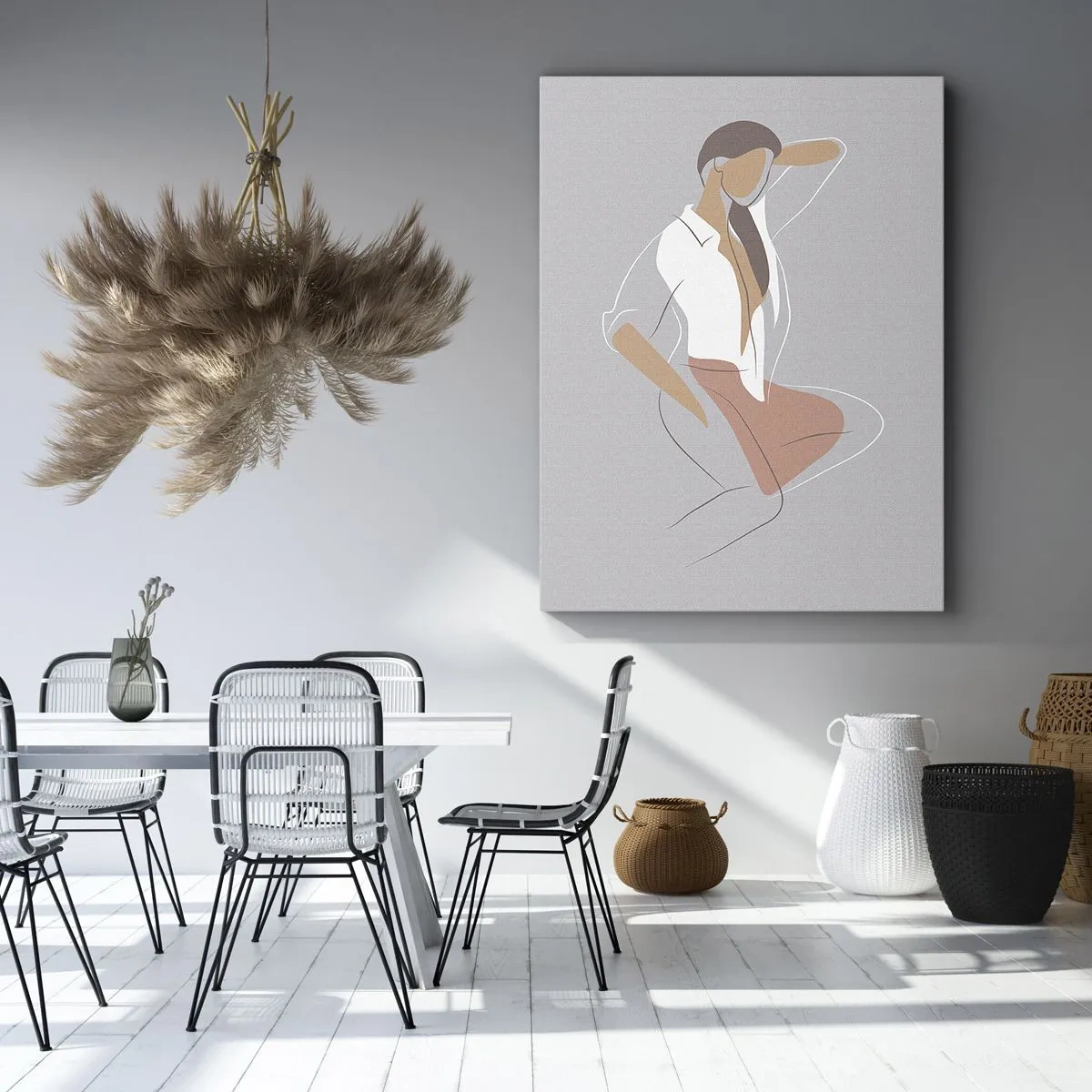 Quadro em tela - O esboço do encanto - 45x80 cm