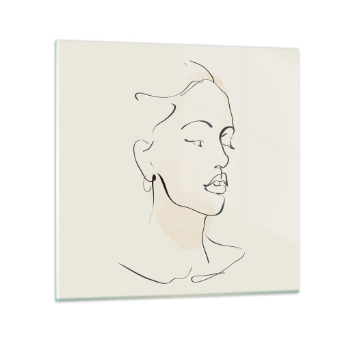 Quadro em vidro - Uma certa linha - 50x50 cm