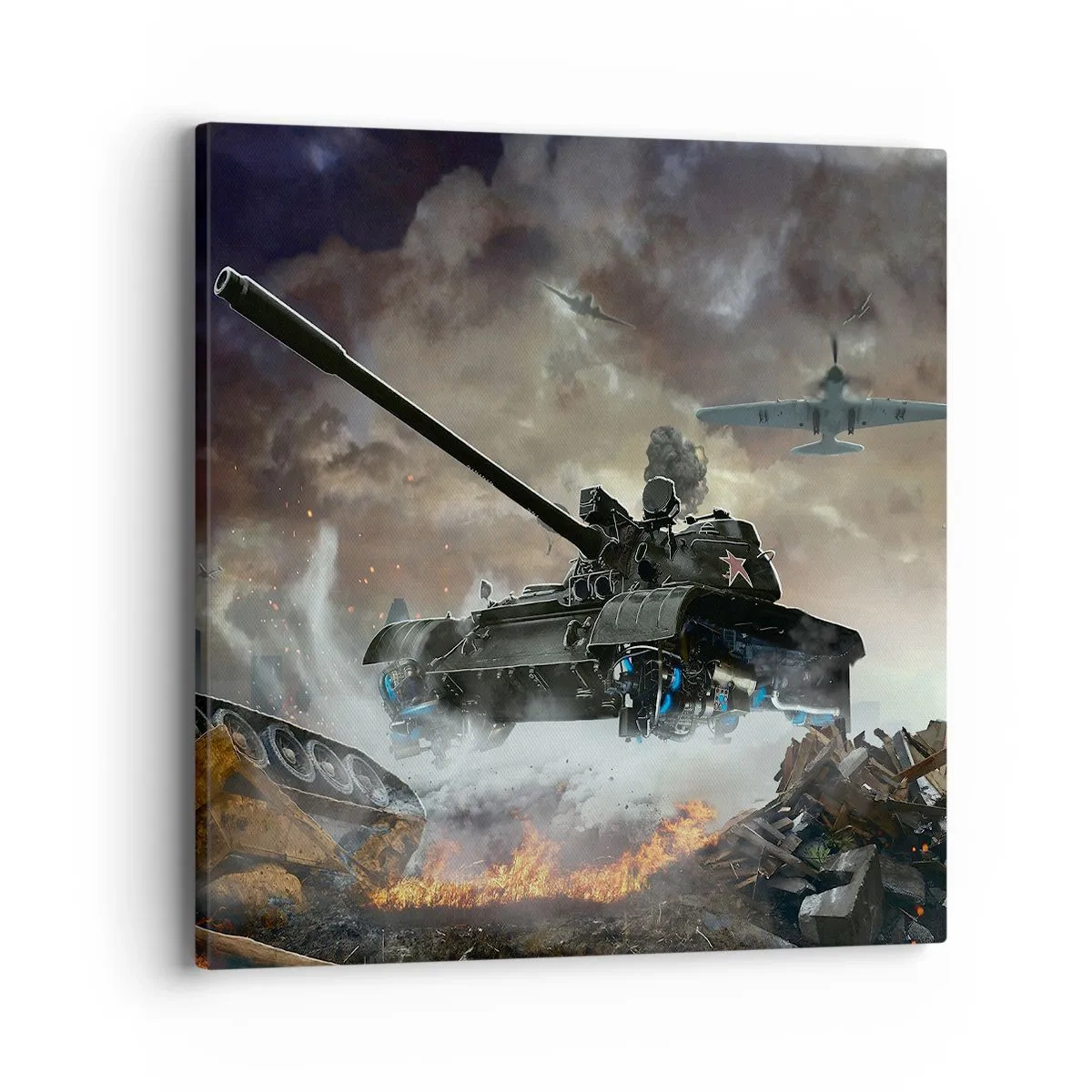 Quadro em tela - A batalha é terrível e bonita - 40x40 cm