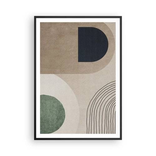 Pôster com moldura preta - A gentileza do oval - 70x100 cm