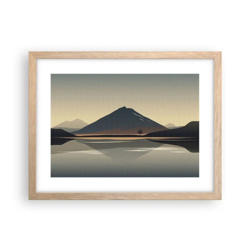 Pôster com moldura de carvalho claro - Reflexo de espelho - 40x30 cm