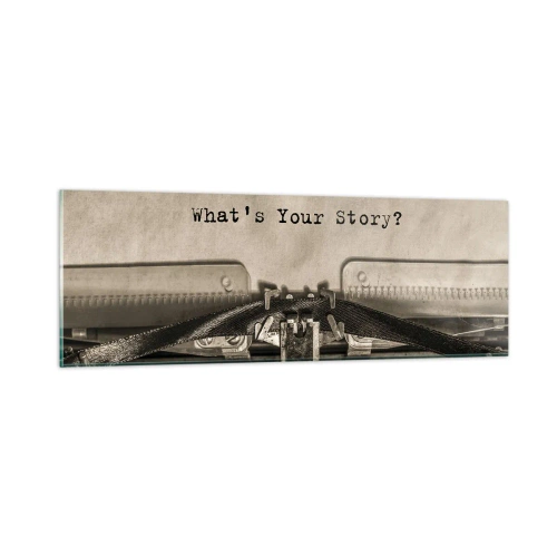 Quadro em vidro - Conta-me - 90x30 cm