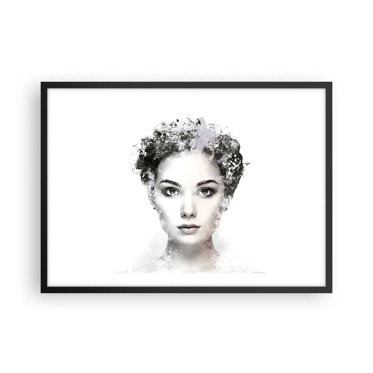 Pôster com moldura preta - Um retrato extremamente elegante - 70x50 cm