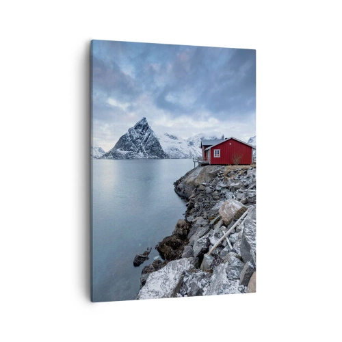 Quadro em tela - Retiro escandinavo - 50x70 cm