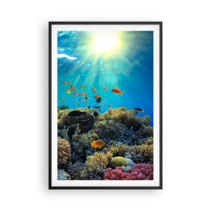 Pôster com moldura preta - Tesouros subaquáticos - 61x91 cm