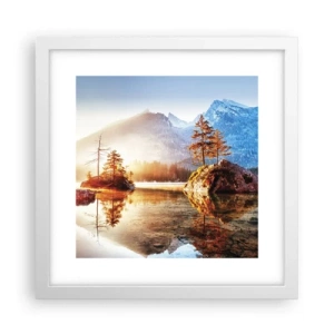 Pôster em moldura branca - A natureza sob uma nova luz - 30x30 cm