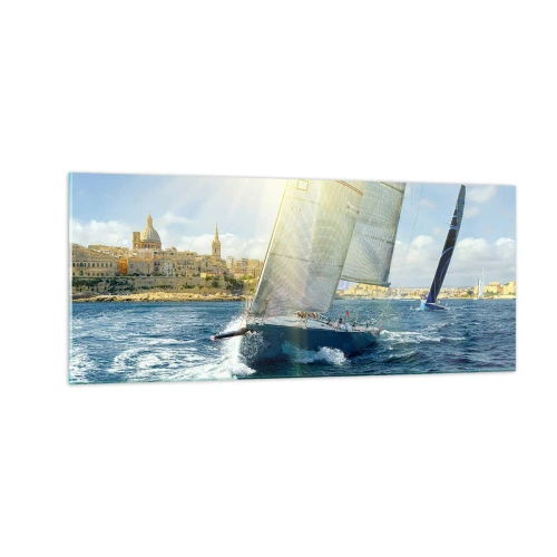 Quadro em vidro - É hora de deixar a cidade - 100x40 cm