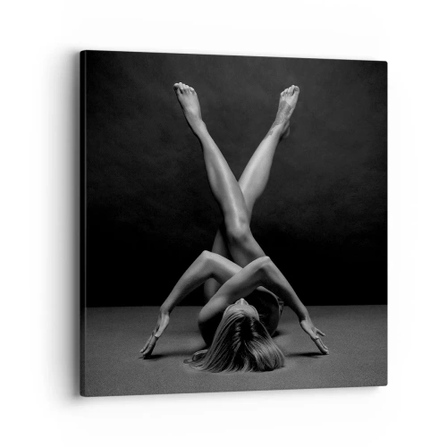 Quadro em tela - Geometria da nudez - 40x40 cm