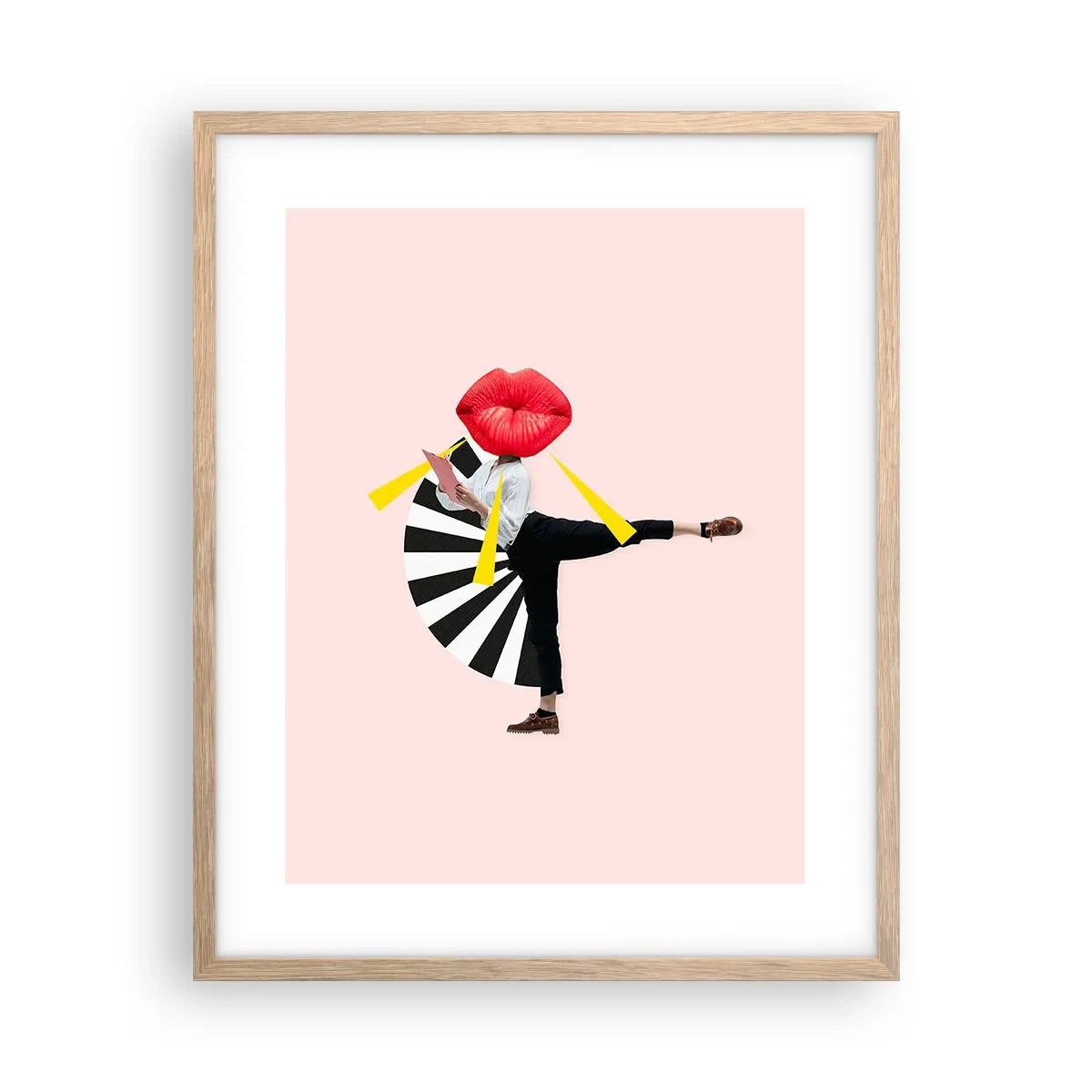 Pôster com moldura de carvalho claro - Arte pop surreal - 40x50 cm