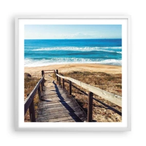 Pôster em moldura branca - Corra! - 60x60 cm