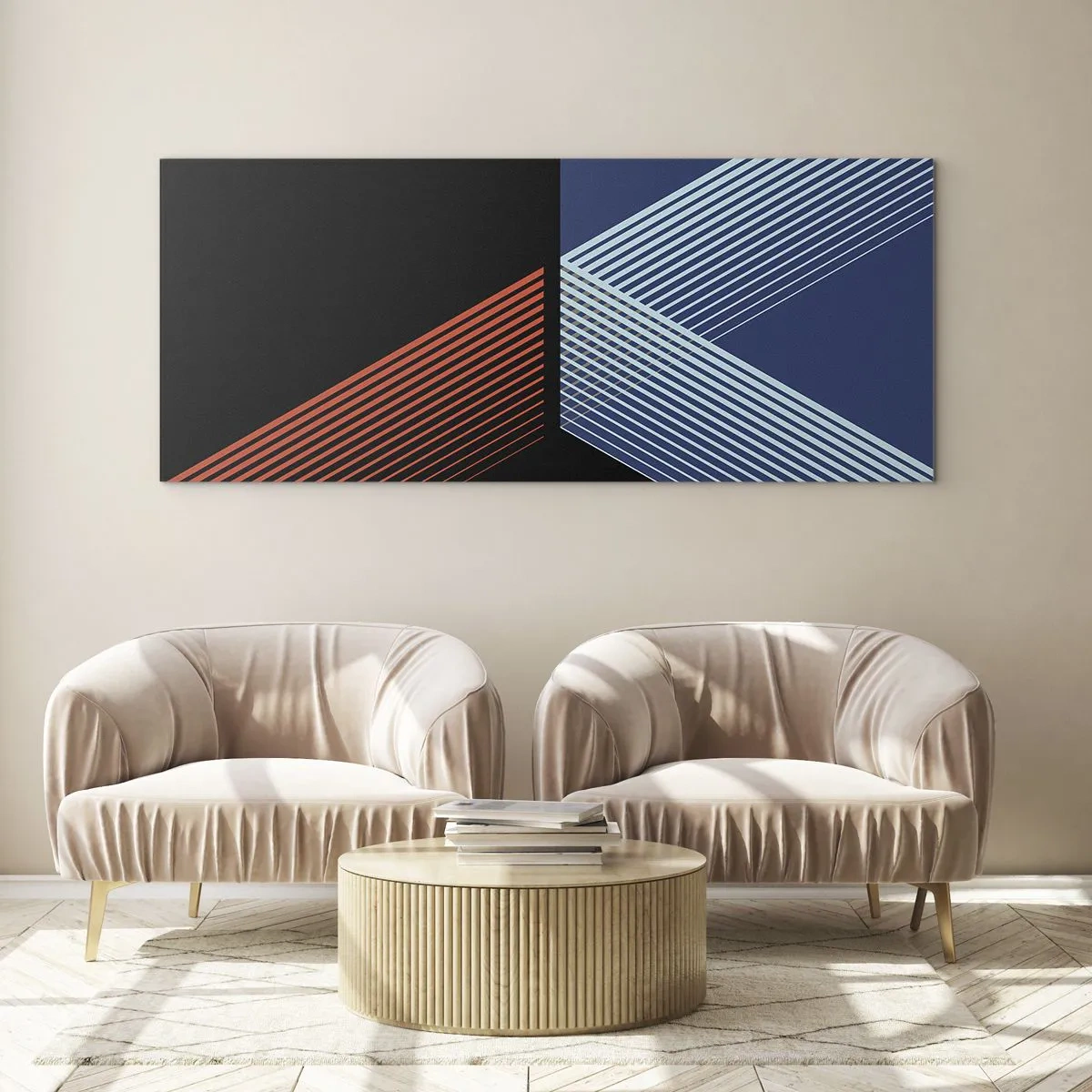 Quadro em vidro - Uma história simples - 100x40 cm