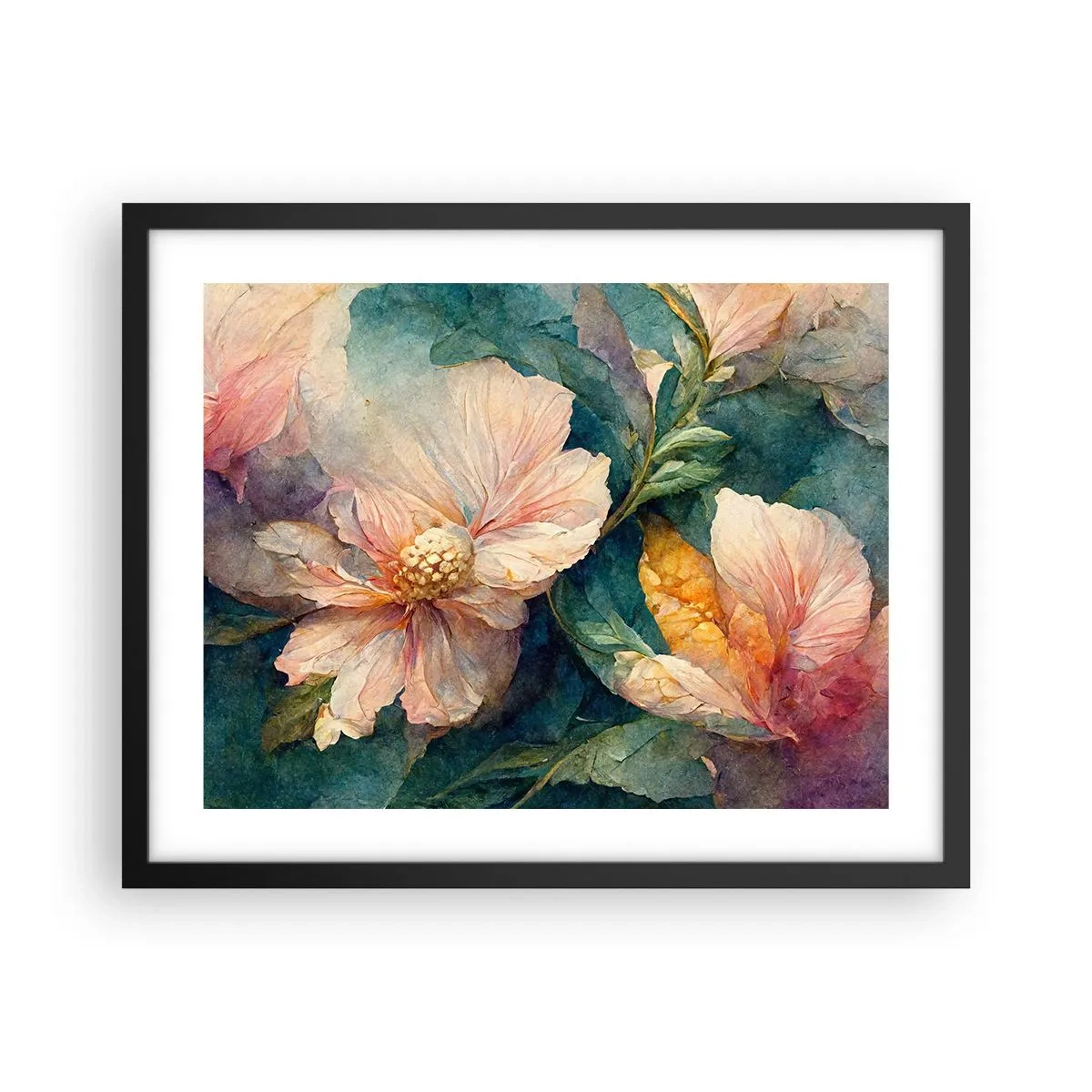 Pôster com moldura preta - Apenas sutileza - 50x40 cm