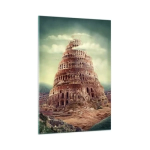 Quadro em vidro - Torre de babel - 70x100 cm