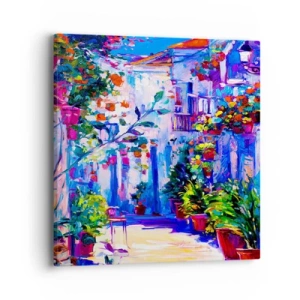 Quadro em tela - Impressão - rua italiana - 40x40 cm