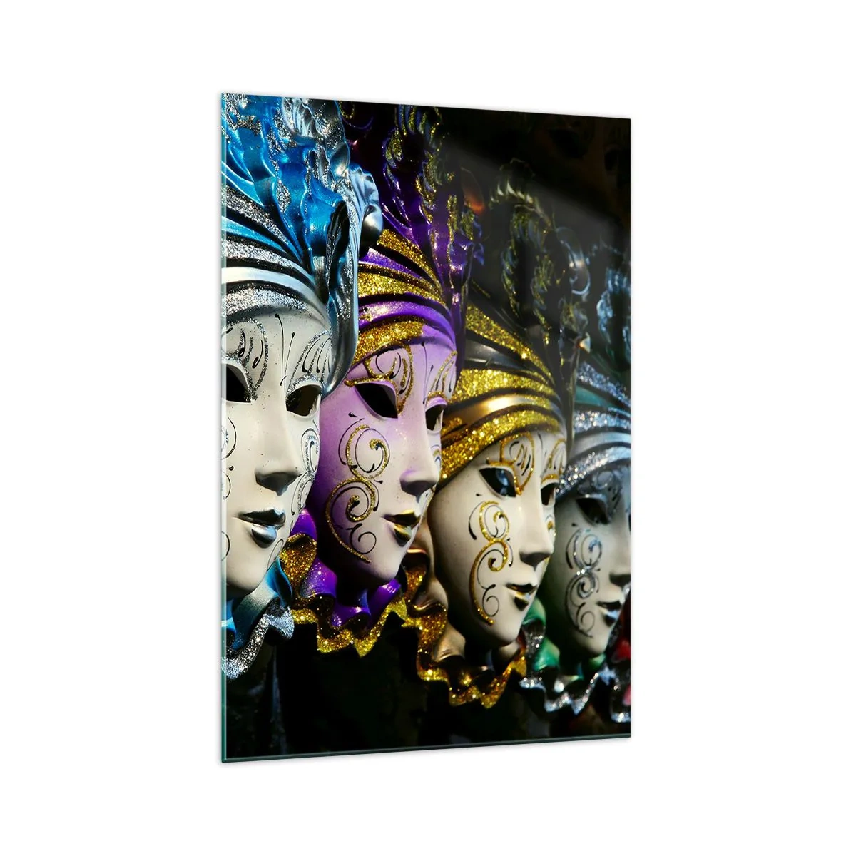 Quadro em vidro - Mistério em ouro e prata - 70x100 cm