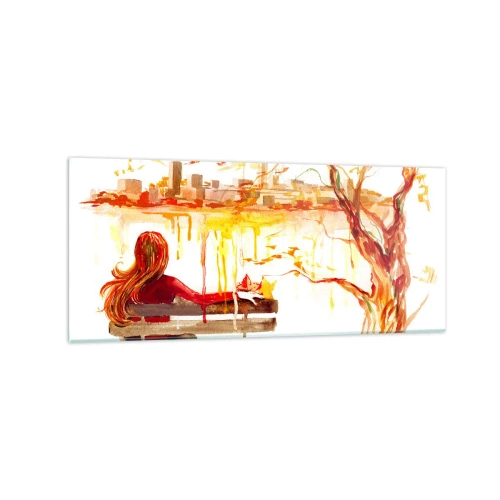 Quadro em vidro - Um momento de reflexão - 120x50 cm